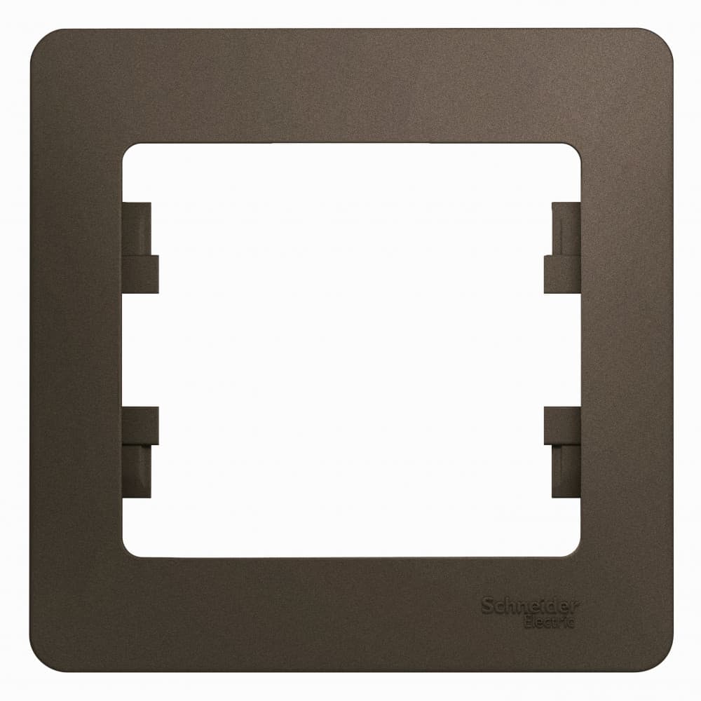 Рамка 1-местная Schneider Electric Glossa цвет шоколад GSL000801 для розеток и выключателей