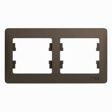 Рамка 2-местная Schneider Electric Glossa цвет шоколад GSL000802 для блока розеток и выключателей