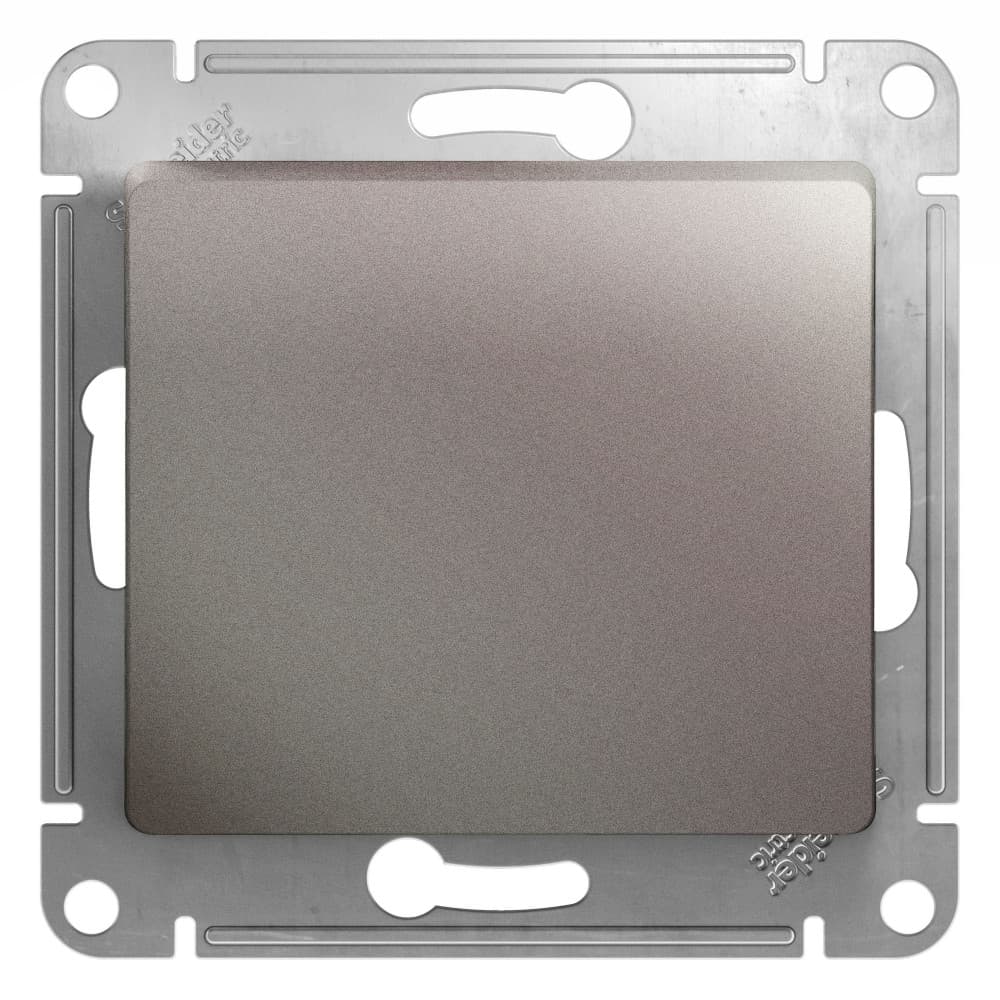 Выключатель проходной одноклавишный Schneider Electric Glossa цвет платина GSL001261