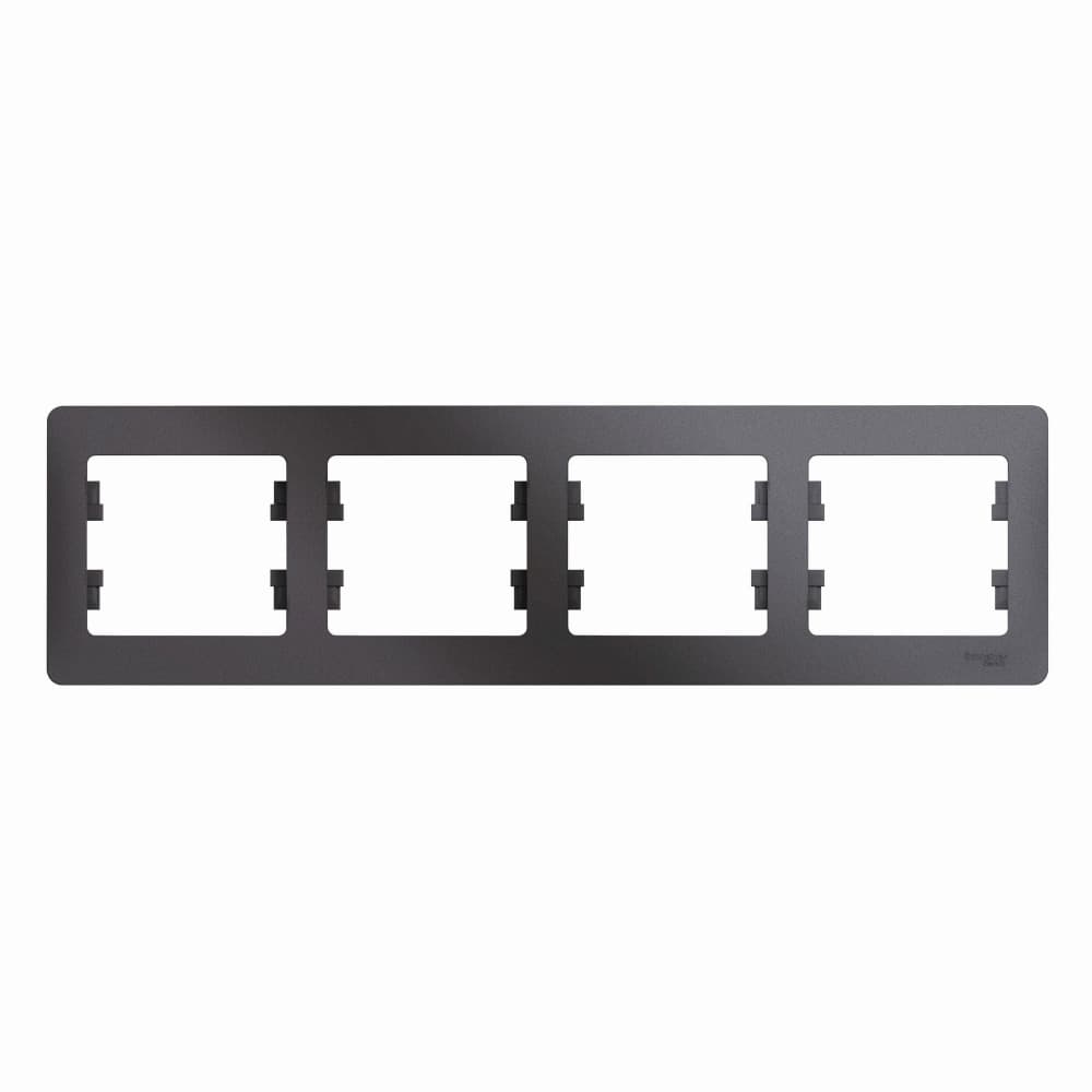 Рамка 4-местная Schneider Electric Glossa цвет графит GSL001304 для блока из четырех устройств