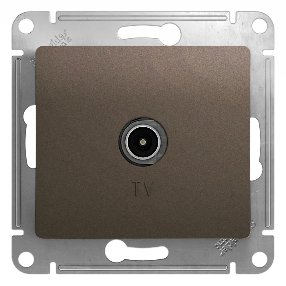 Розетка TV одиночная Schneider Electric Glossa цвет шоколад GSL000893 для телевизора