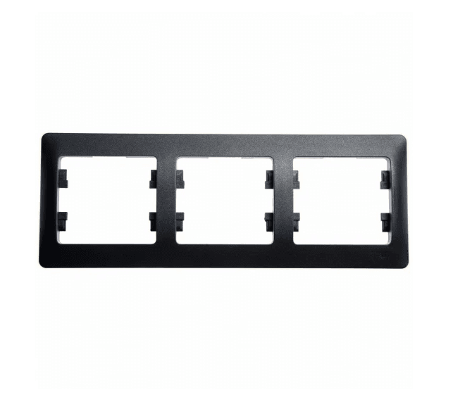 Рамка 3-местная Schneider Electric Glossa антрацит GSL000703 для блока из трех устройств