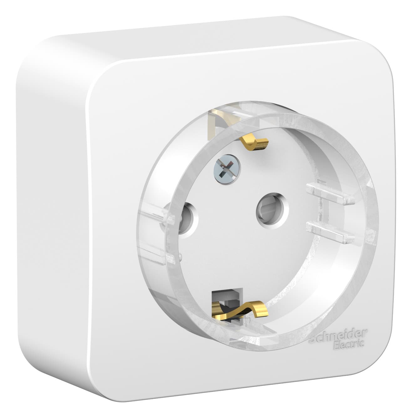 Розетка с заземлением и защитными шторками Systeme Electric Blanca BLNRA111111, цвет белый, защита от детей, для скрытого монтажа.