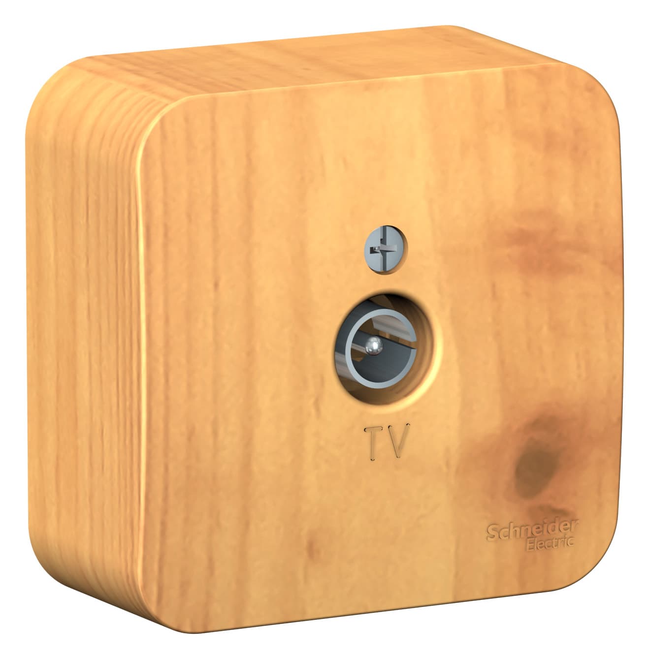 Розетка TV оконечная Systeme Electric Blanca BLNTA000015, цвет ясень, накладная открытой установки, глянцевая, с изолирующей пластиной.