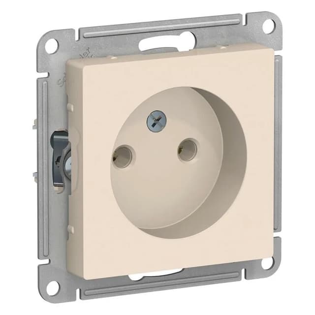 Розетка Systeme Electric AtlasDesign ATN000241 бежевая без заземления