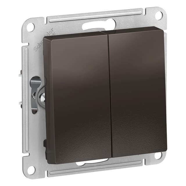 Выключатель двухклавишный Schneider Electric AtlasDesign мокко ATN000651