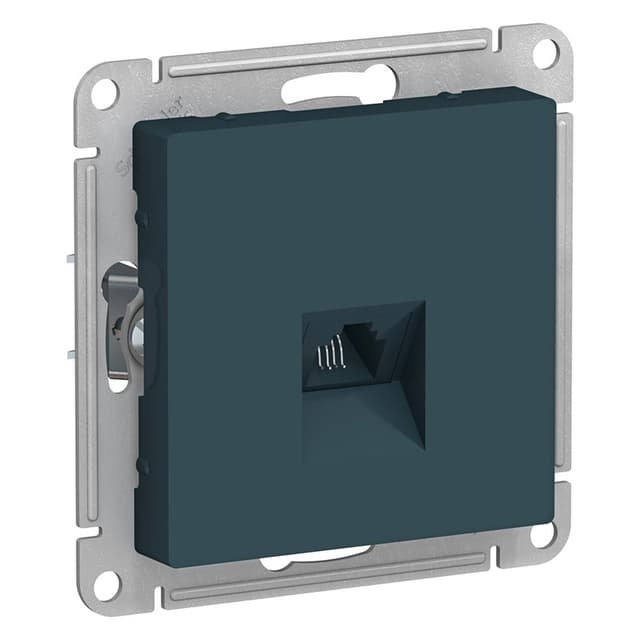 Розетка телефонная Schneider Electric AtlasDesign изумруд ATN000881