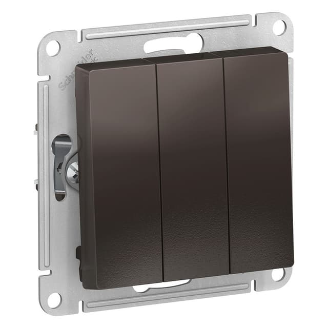 Выключатель трехклавишный Schneider Electric AtlasDesign мокко ATN000631
