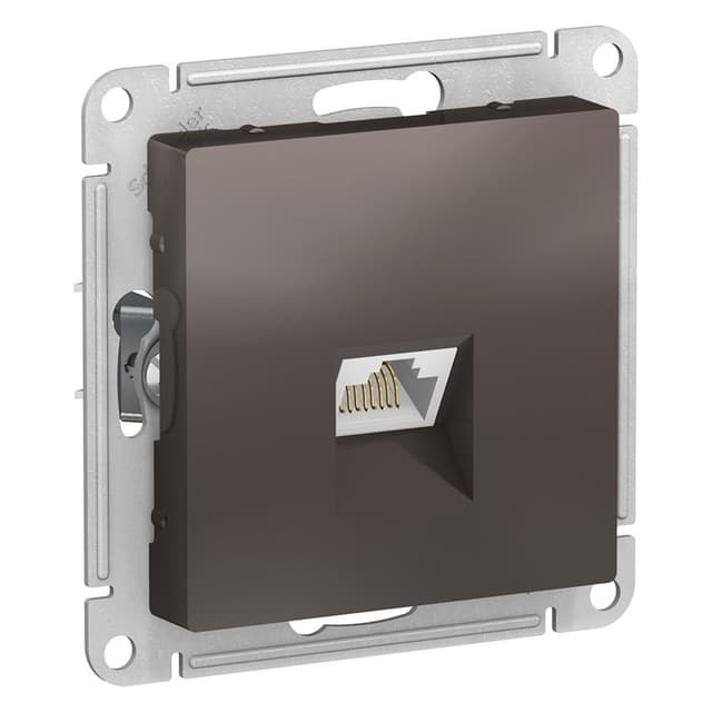 Розетка компьютерная Schneider Electric AtlasDesign категория 6A мокко ATN000686