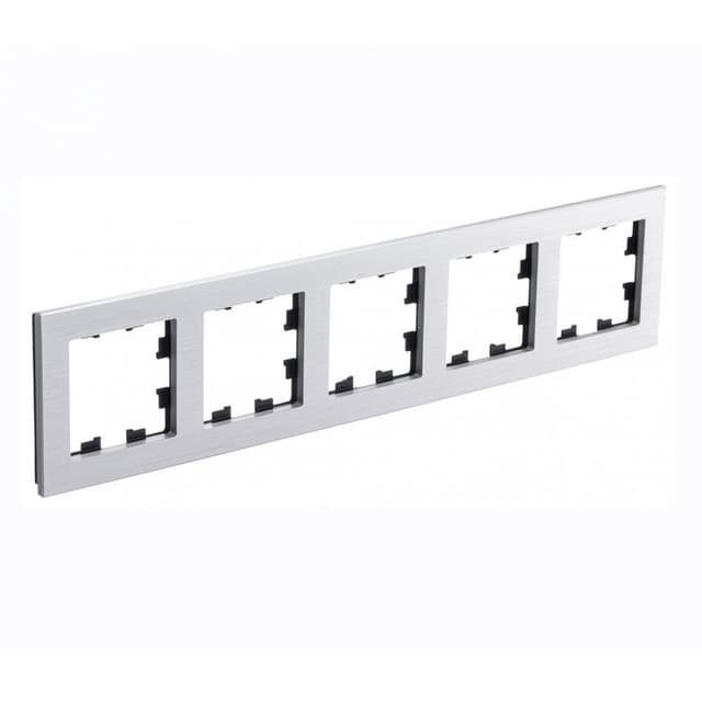 Рамка Schneider Electric AtlasDesign Nature 5-местная серебро ATN312105