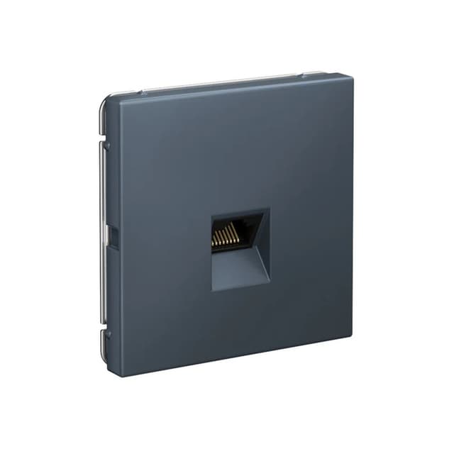 Дизайнерская компьютерная розетка категории 6A (Cat.6A) Systeme Electric ArtGallery, цвет грифель, порт RJ45