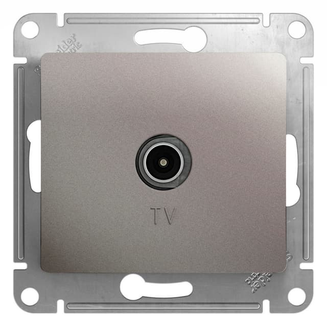 Розетка TV проходная Schneider Electric Glossa цвет платина для разводки антенны GSL001292