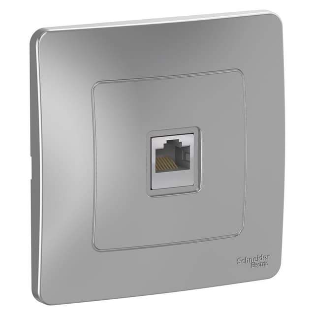 Розетка компьютерная Schneider Electric Blanca алюминий RJ-45 BLNIS045003
