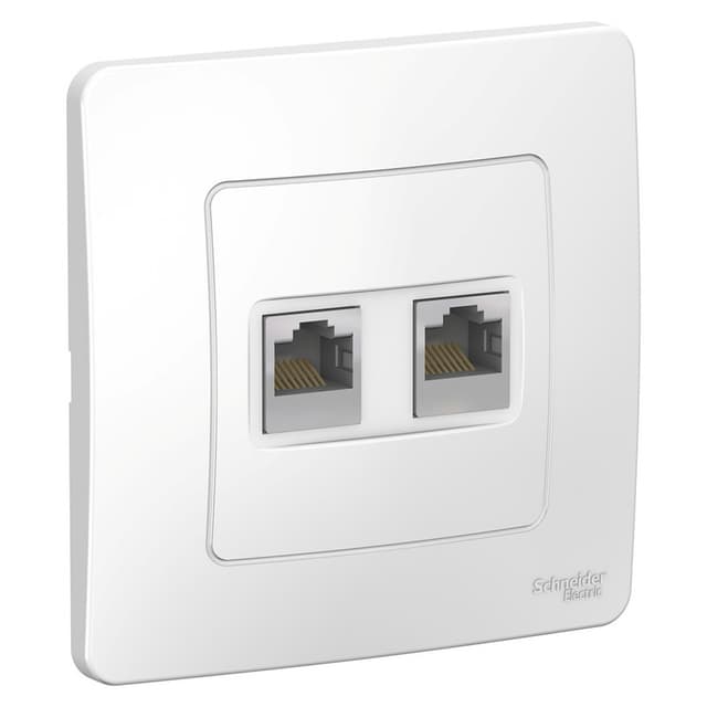 Розетка двойная компьютерная Schneider Electric Blanca белый 2 порта RJ-45 BLNIS045451