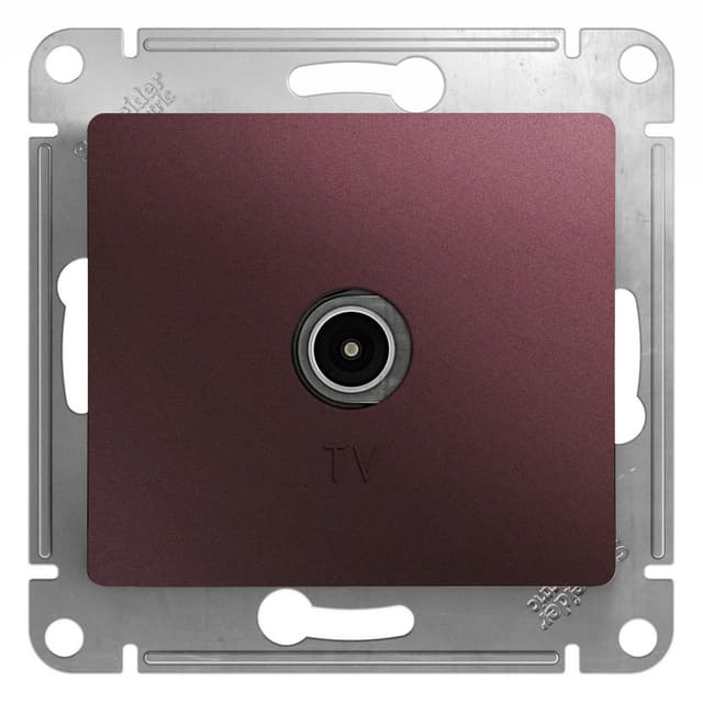 Розетка TV одиночная Schneider Electric Glossa баклажан для телевизора — купить в Electrica Shop