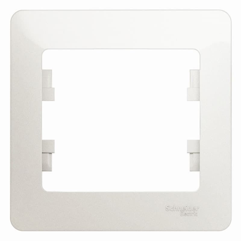 Рамка однопостовая (1-местная) Systeme Electric (Schneider) Glossa, цвет перламутр