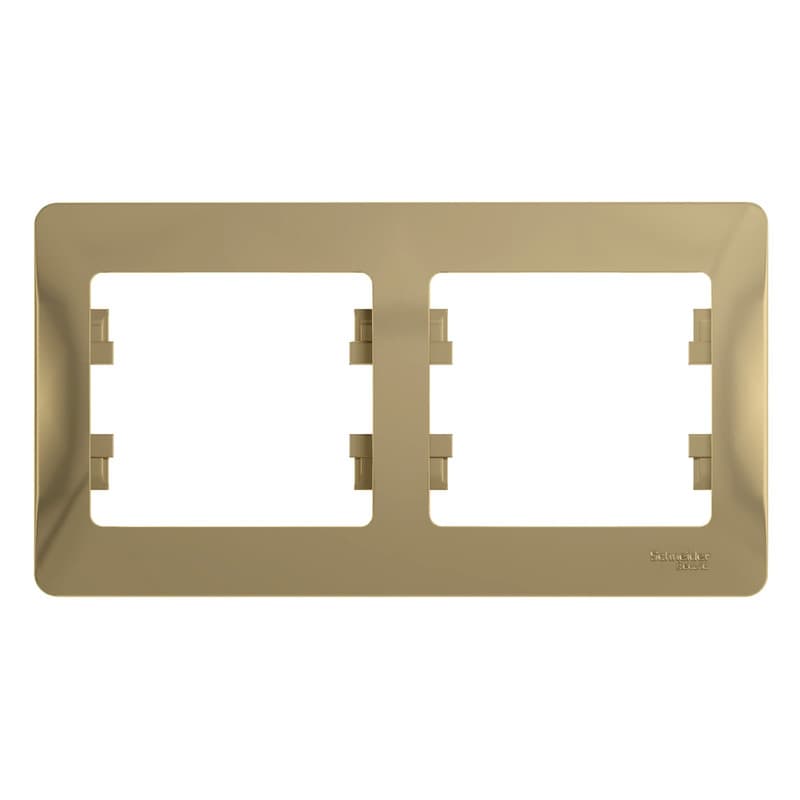 Рамка двухместная (2-постовая) Systeme Electric (Schneider) Glossa, цвет титан