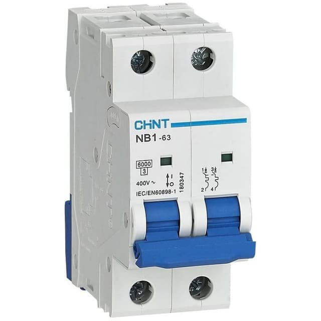 Автоматический выключатель Chint NB1-63 2P 63А C