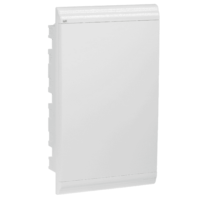 Бокс пластиковый встраиваемый IEK PRIME MKP82-V-36-WD-41-05, ЩРВ-П-36, на 36 модулей (3 ряда), IP41, белая непрозрачная дверца, белый