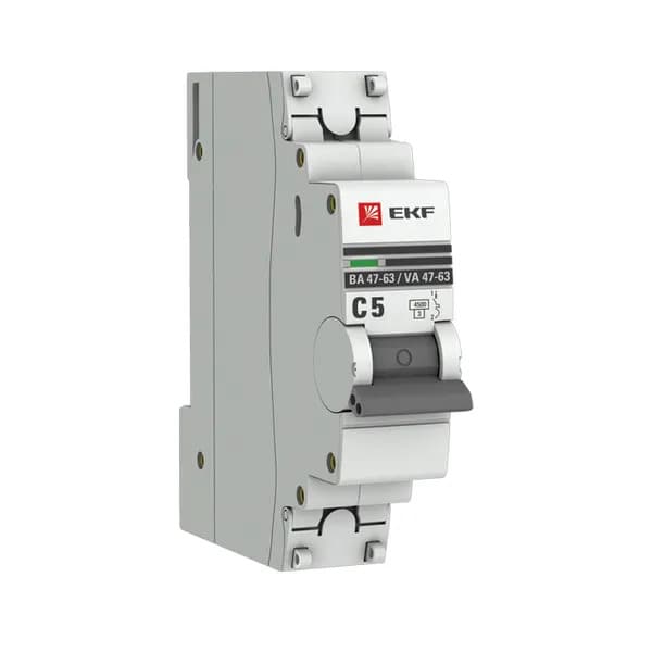 Автоматический выключатель EKF PROxima ВА 47-63 1P 5А C mcb4763-1-05C-pro
