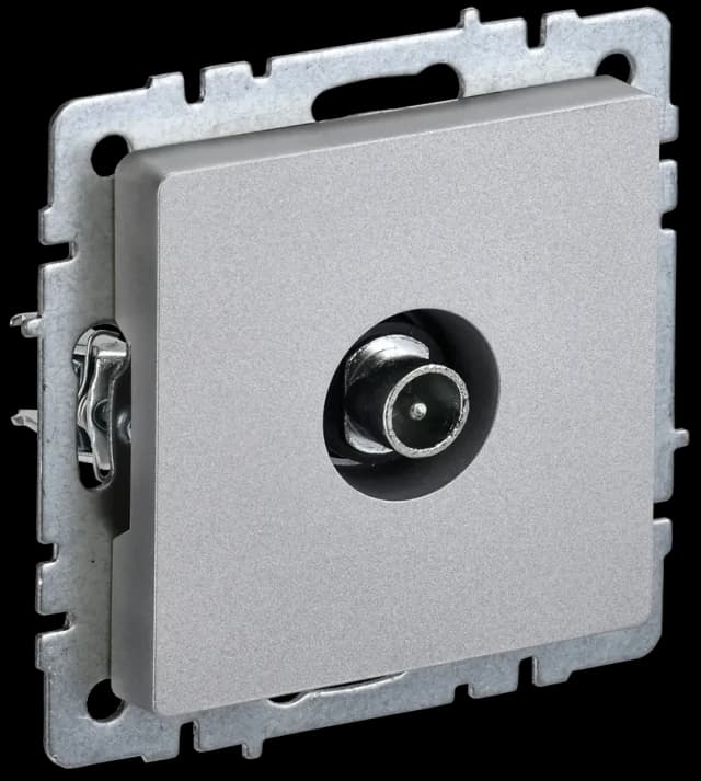 Розетка TV IEK BRITE BR-A10-P-K47 (алюминий)
