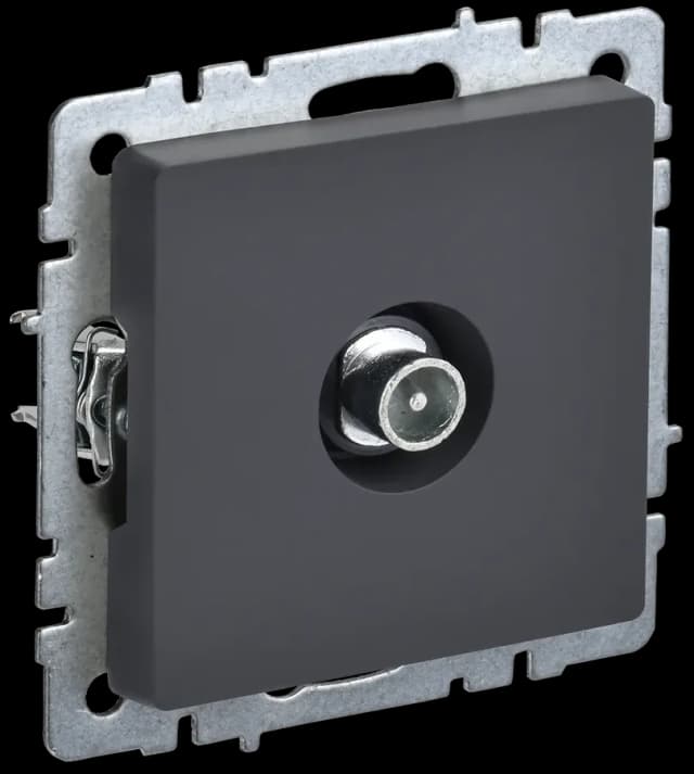 Розетка TV IEK BRITE BR-A10-P-K53 (графит)
