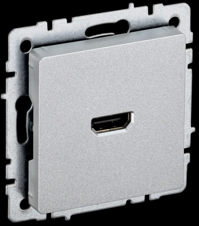 Розетка HDMI IEK BRITE BR-H10-K47 (алюминий)