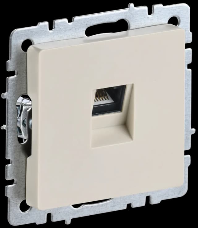 Розетка компьютерная IEK BRITE BR-K10-1-K10 (бежевый)