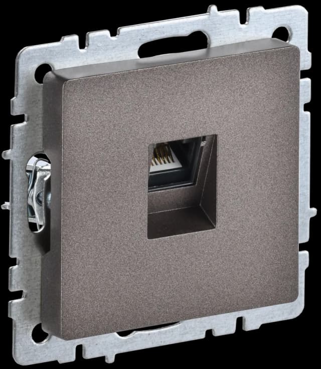 Розетка компьютерная IEK BRITE BR-K10-1-K45 (бронза)