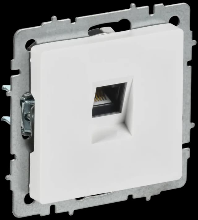 Розетка компьютерная IEK BRITE BR-K10-1-K91 (белый арктический)