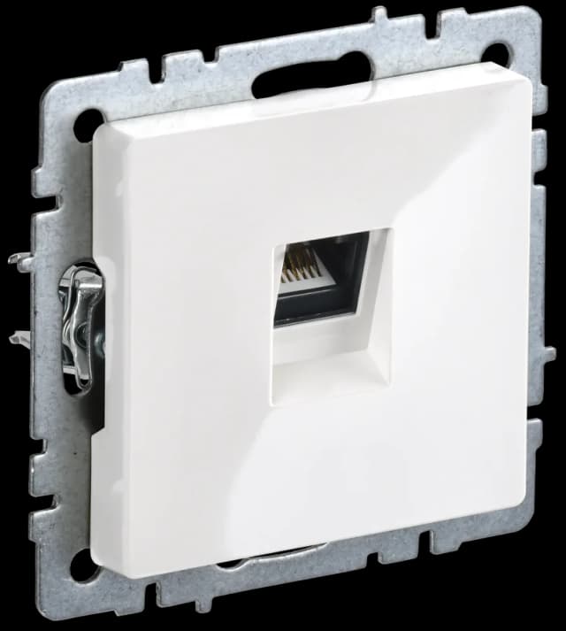 Розетка компьютерная IEK BRITE BR-K10-2-K01 (белый)