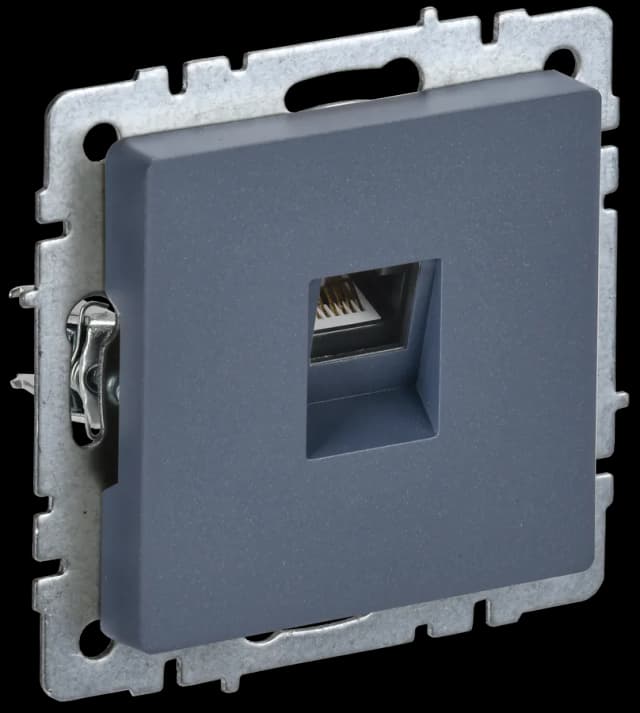 Розетка компьютерная IEK BRITE BR-K10-2-K35 (маренго)