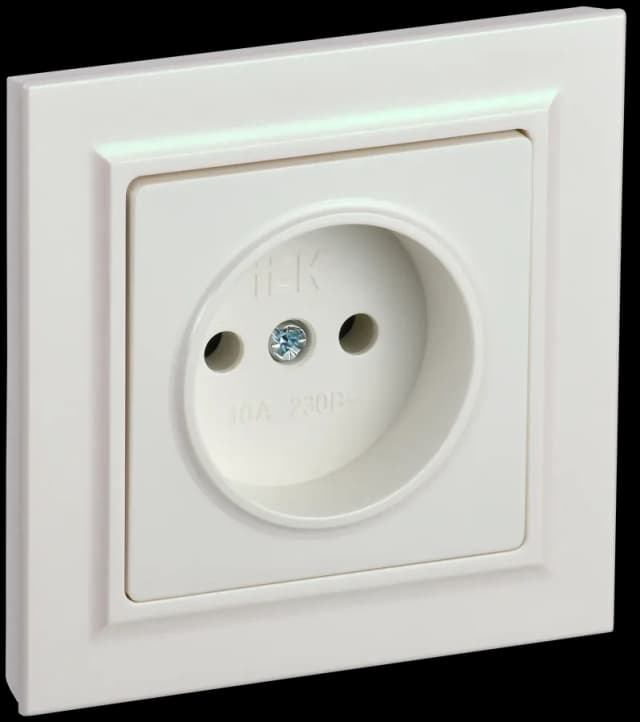 Розетка без заземления IEK BRITE BR-R10-10-K36-F (жемчужный)