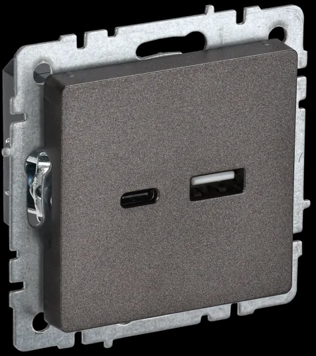 Розетка USB IEK BRITE BR-U22-018-K45 (бронза)