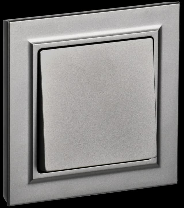 Выключатель 1-клавишный IEK BRITE BR-V10-0-10-K46-F (сталь)
