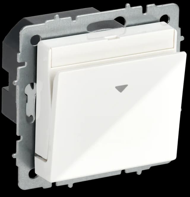 Выключатель 1-клавишный IEK BRITE BR-V11-0-10-K01 (белый)