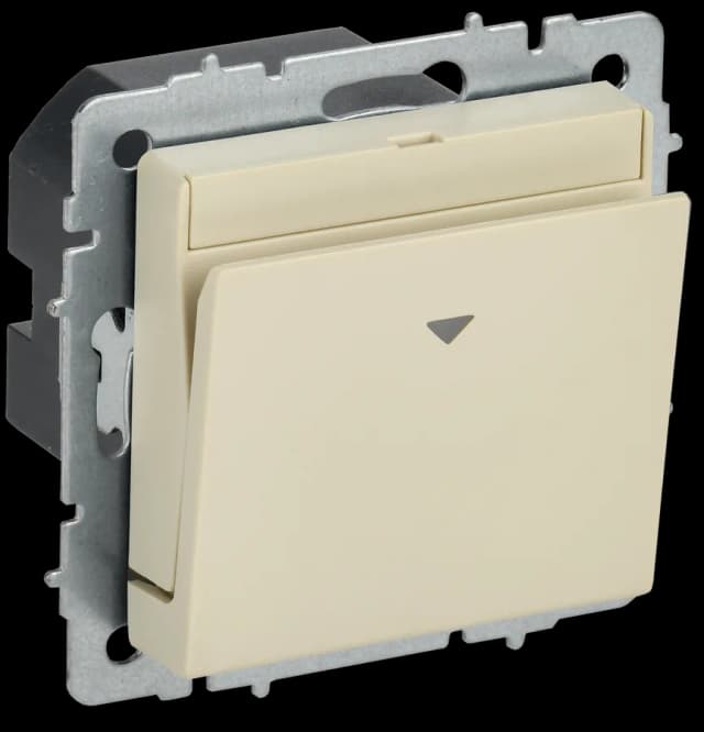 Выключатель 1-клавишный IEK BRITE BR-V11-0-10-K10 (бежевый)