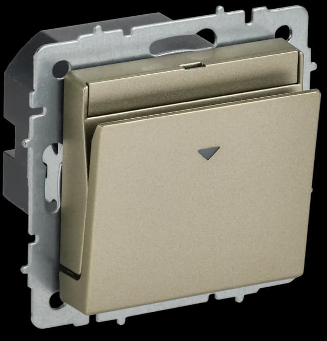 Выключатель 1-клавишный IEK BRITE BR-V11-0-10-K37 (шампань)