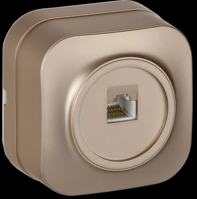 Розетка компьютерная IEK GLORY EKH10-K37M (шампань)