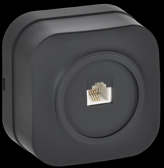 Розетка телефонная IEK GLORY ETH10-K02M (черный)