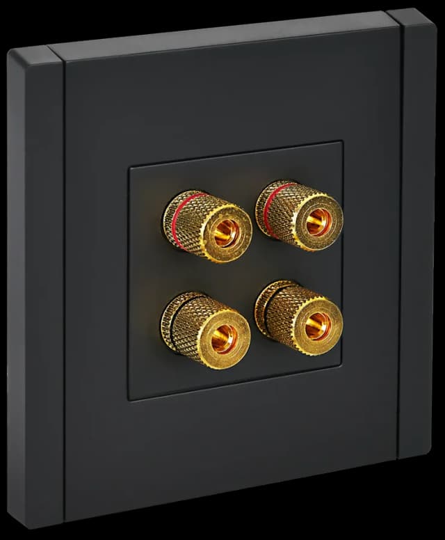 Розетка четырёхместная аудио с рамкой IEK FORTE&PIANO FP-S40-K02 (черный)