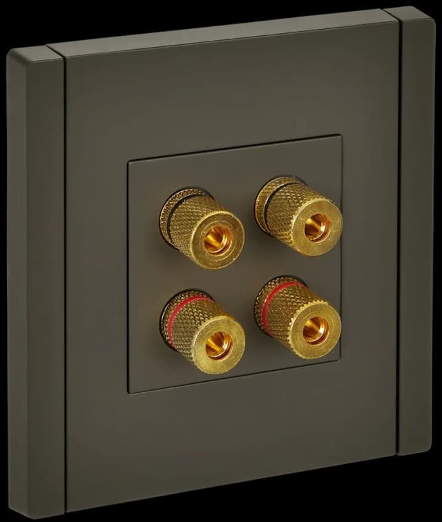Розетка четырёхместная аудио с рамкой IEK FORTE&PIANO FP-S40-K03 (серый)