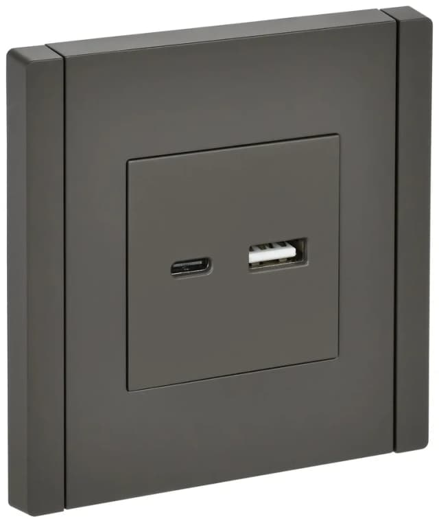 Розетка USB IEK FORTE&PIANO FP-U22-D31-K03 (серый)