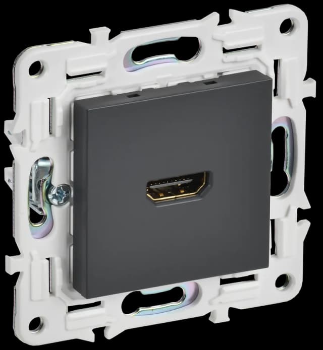 Розетка HDMI IEK SKANDY SK-H10-K48 (титан)