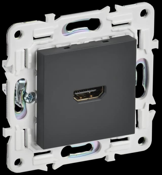Розетка HDMI IEK SKANDY SK-H10-K53 (графит)