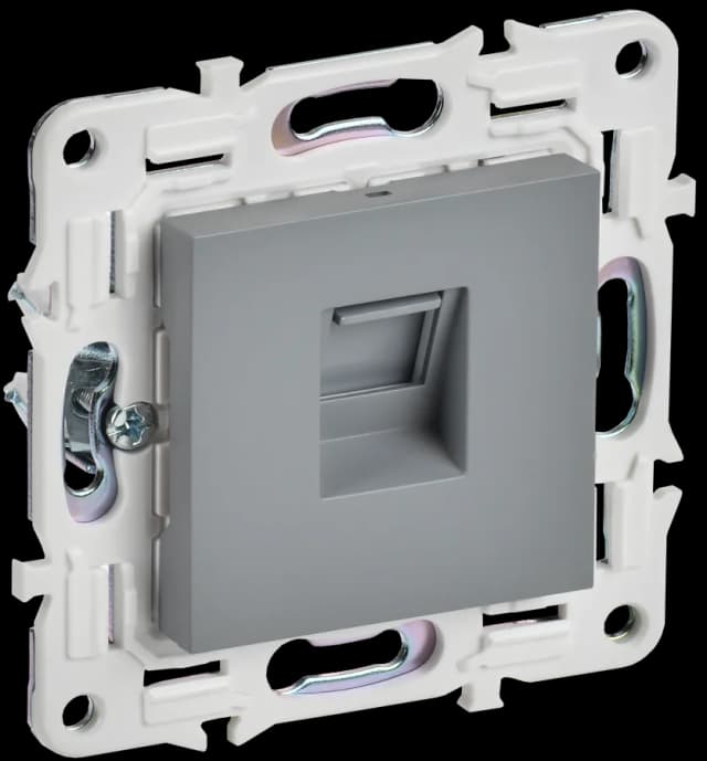 Розетка компьютерная IEK SKANDY SK-K10-2-K03 (серый)