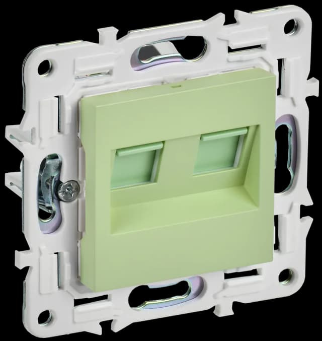 Розетка двойная компьютерная IEK SKANDY SK-K20-2-K06 (мятный)