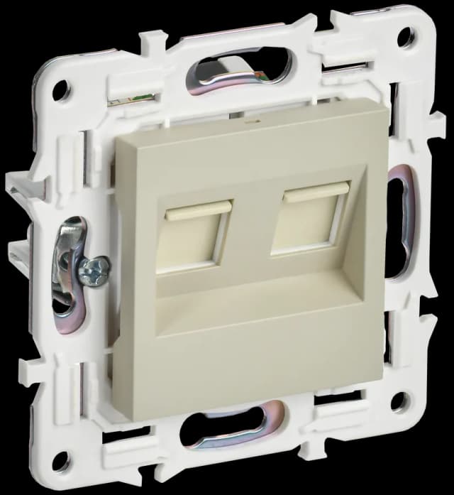 Розетка двойная компьютерная IEK SKANDY SK-K20-2-K10 (бежевый)