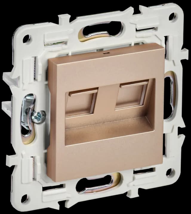 Розетка двойная компьютерная IEK SKANDY SK-K20-2-K98 (песочный)