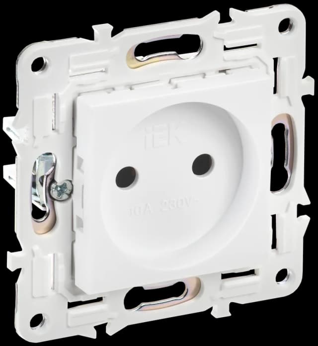 Розетка без заземления IEK SKANDY SK-R10-10-K01 (белый арктический)